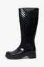 Louis Vuitton Black Rubber Monogram Rain Boots Size 36