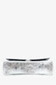 Balenciaga 2022 Silver Wrinkled Leather XS Downtown Shoulder Bag