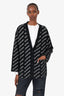Balenciaga Black/White Logo Cardigan Size 2