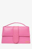 Jacquemus Pink Leather Le Bambino Grande Top Handle With Strap