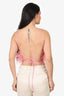Cult Gaia Pink Feathered Open-back Joey Top Size XS