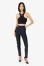Mugler Black Cut-out Straight Leg Pants Size 36