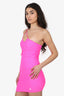 Balenciaga Hot Pink Asymmetric Mini Dress Size 36