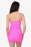 Balenciaga Hot Pink Asymmetric Mini Dress Size 36