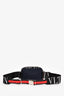 Valentino Navy Cloth Black Canvas Logo Strap Bum Bag