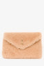 Saint Laurent 2022 Cream Shearling Clutch