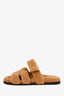 Hermès Tan Shearling 'Chypre' Sandals Size 45
