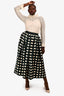 Prada 2022 Green/Cream Gingham Midi Skirt Size 42
