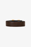 Hermès Brown/Black Reversible Gold H Belt Size 70