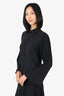 Cop.copine Black Pleated Sleeve Blouse Size 34