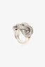 David Yurman Sterling Silver/Diamond Double Loop Labrynith Ring