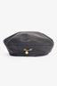 Hermès Navy Leather Beret Size 58