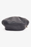 Hermès Navy Leather Beret Size 58