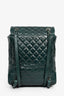 Pre-Loved Chanel™ 2015-16 Green Glazed Calfskin Quilted Small Salzburg Mountain Backpack