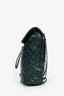 Pre-Loved Chanel™ 2015-16 Green Glazed Calfskin Quilted Small Salzburg Mountain Backpack