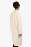 Hermès White Cashmere Long Collared Coat Size 34