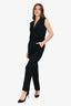 Christian Dior Black Silk/Wool Blend Sleeveless Jumpsuit Size 38