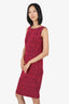 Pre-Loved Chanel™ Pink/Black Tweed Sleeveless Midi Dress Size 42