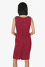 Pre-Loved Chanel™ Pink/Black Tweed Sleeveless Midi Dress Size 42