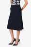 Stella McCartney Navy Knit Knee Length Skirt Size 40