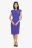 Tom Ford Purple Sleeveless Midi Dress Size 44