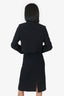 Prada Black Wool Knee Length Skirt + Cropped Jacket Size 42