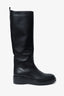 The Row Black Leather Knee High Boots Size 38.5