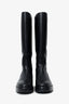 The Row Black Leather Knee High Boots Size 38.5