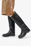 The Row Black Leather Knee High Boots Size 38.5
