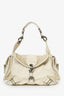 Christian Dior 2006 White Calfskin/Suede Rebelle Shoulder Bag
