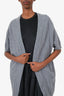 Vince Grey Cashmere Short Sleeve Open Cardigan Size S