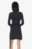 Diane von Furstenberg Grey Wool/Cashmere Knit Wrap Dress Size P