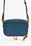 Christian Dior Blue Leather Nano Saddle Crossbody