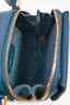 Christian Dior Blue Leather Nano Saddle Crossbody