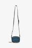 Christian Dior Blue Leather Nano Saddle Crossbody