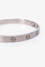 Cartier 18K White Gold Classic Model Love Bangle Size 17
