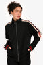 Gucci Black Logo Sleeve Zip-Up Track Jacket Size XS Mens