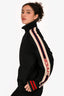 Gucci Black Logo Sleeve Zip-Up Track Jacket Size XS Mens