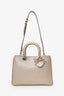 Christian Dior Gold Leather 'Diorissimo' Medium Top Handle with Strap and Pouch