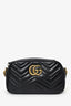 Gucci Black Leather Marmont Matelasse Camera Bag