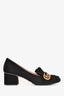 Gucci Black Suede GG Marmont Fringes Pumps Size 38.5