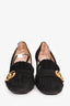 Gucci Black Suede GG Marmont Fringes Pumps Size 38.5