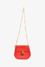 Chloe Red Leather 'Drew' Crossbody Bag