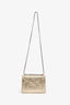 3.1 Phillip Lim Gold Crackle Leather Chain Shoulder Bag