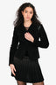 Versace Vintage Black Suede Studded Jacket Size 40