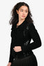 Versace Vintage Black Suede Studded Jacket Size 40