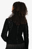Versace Vintage Black Suede Studded Jacket Size 40