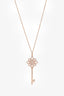 Tiffany & Co. 18K Rose Gold .34cwt Victoria Key Pendant Necklace