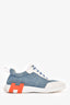 Hermes Blue/White Denim/Leather H 'Bouncing' Sneakers Size 40.5