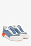 Hermes Blue/White Denim/Leather H 'Bouncing' Sneakers Size 40.5